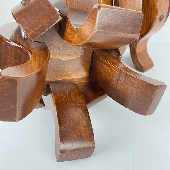 Wooden Table Top Planter Set Handmade Stands Hold 4 inch Round Pots - Picture 4 of 9